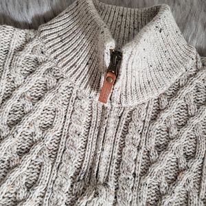 Cable knit merino wool sweater